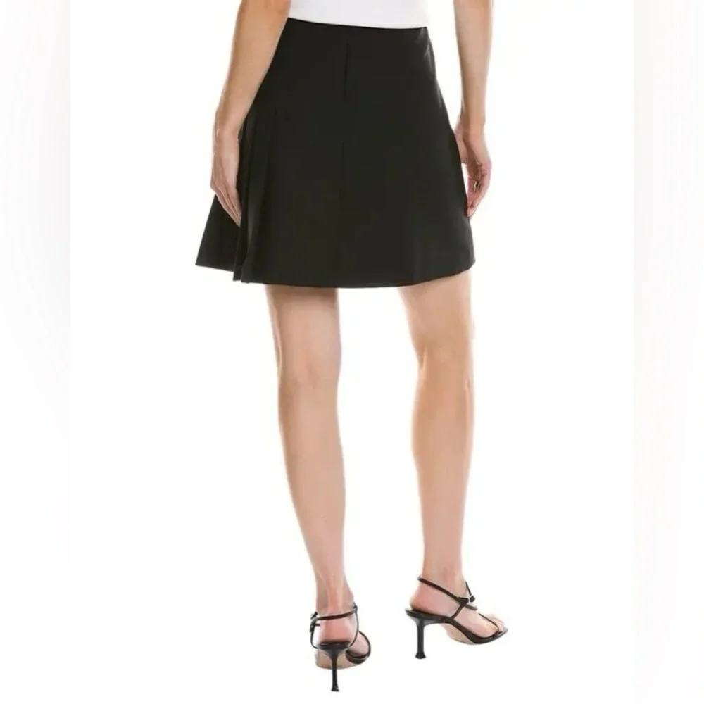 NWT Tory Burch Women's Black Kayden Skirt Gold Chain Pleated Zip